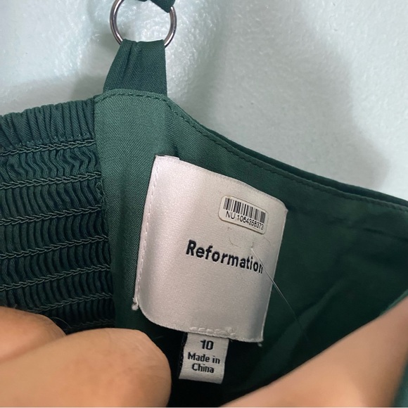 Reformation Stormi Maxi Dress Green Size 10 - Picture 6 of 10